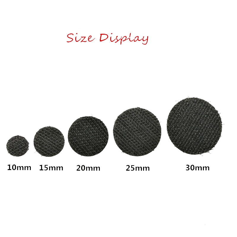100Paare 10mm Mehrfarbig Verschluss Klebeband Punkte Nylon Klebrige Klettverschlüsse Haken Und Schleife Magie Aufkleber Doppelseitige Runde Selbst -klebstoff