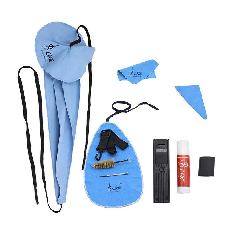 Schroevendraaier Brush Saxofoon Cleaning Care Kit Riem Rust Reed Borstel Case Mini Kussen Vet Kurk Levert Mondstuk Duim L1C9