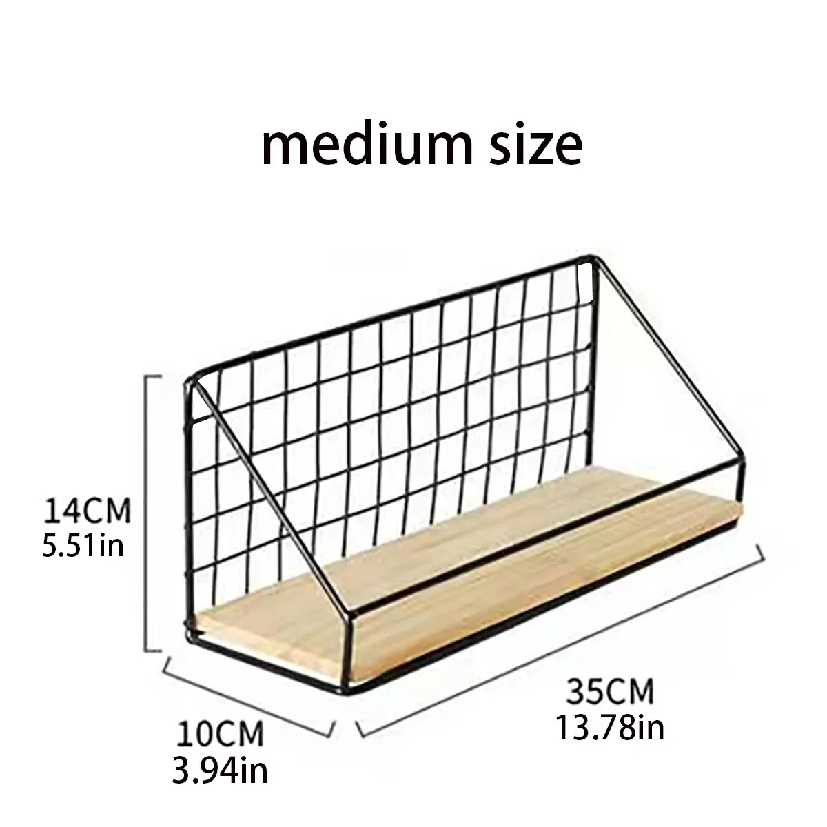 Wandregale ohne Bohren, Holz-Hängeregal für Wohnzimmer, Schlafzimmer, Aufbewahrungskorb, Wanddekoration, Gestell-Organizer: MULTI