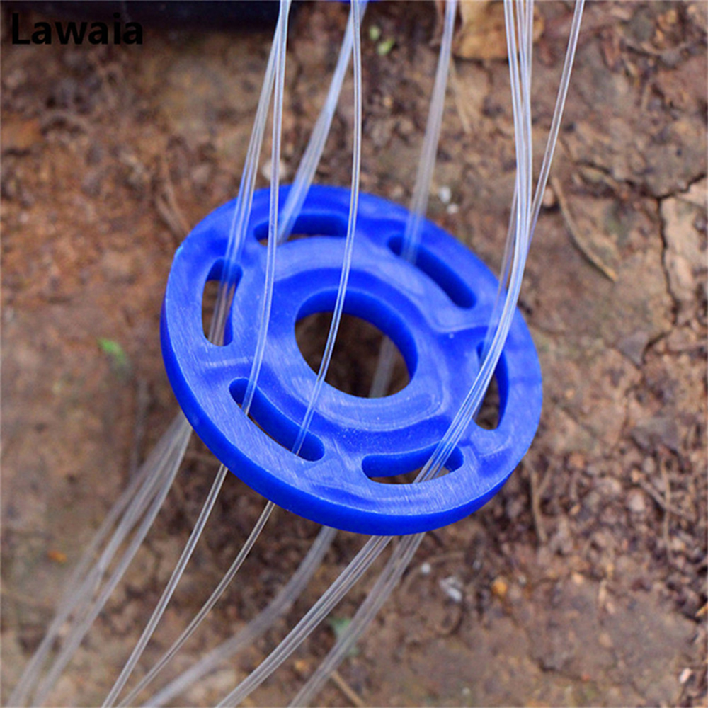 Lawaia Portable Fishing Throw Nets Casting Net Telescoping Outdoor Hand Throw Catch Fish Network with Steel Sinker