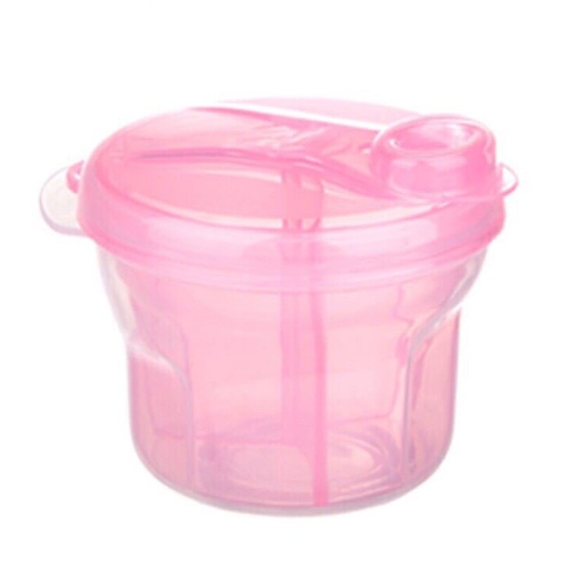 3Grids Rotating Dispenser Baby Milk Powder Organizer Formula Dispenser Container: red