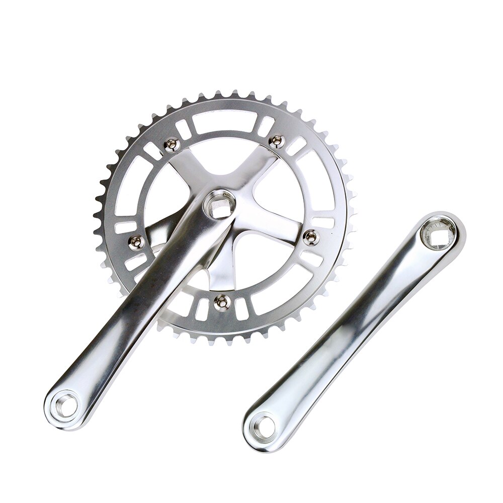 Fixie-bielas para bicicleta, rueda de cadena de marcha única, manivela 46T 130BCD, piñón fijo de aluminio de 170MM: sliver