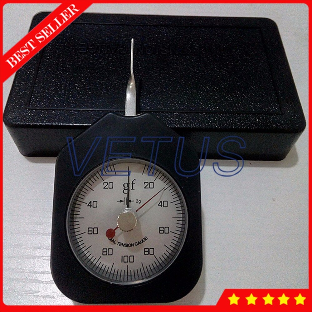 Peak-hold 100g Double pointers Tension Gauge with ATG-100-2 dial Tensiometer analog Tension Meter tester