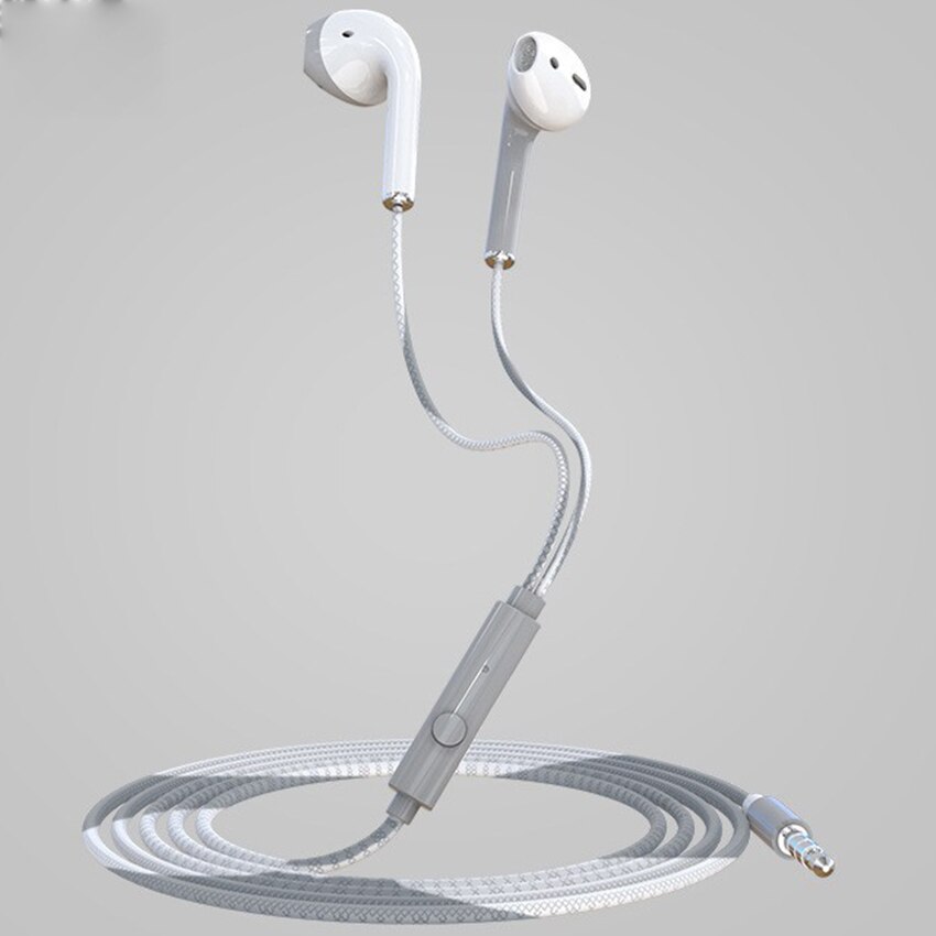Drut słuchawki Stereo 3.5MM słuchawki douszne Running Music Game słuchawki redukowanie hałasu na telefon komórkowy PC PAD Laptop z mikrofonem: C