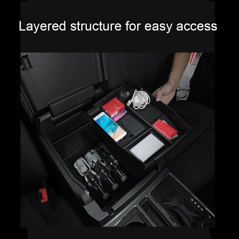 for Ford F150 Raptor Car Interior Accessories Armrest Box Storage Box