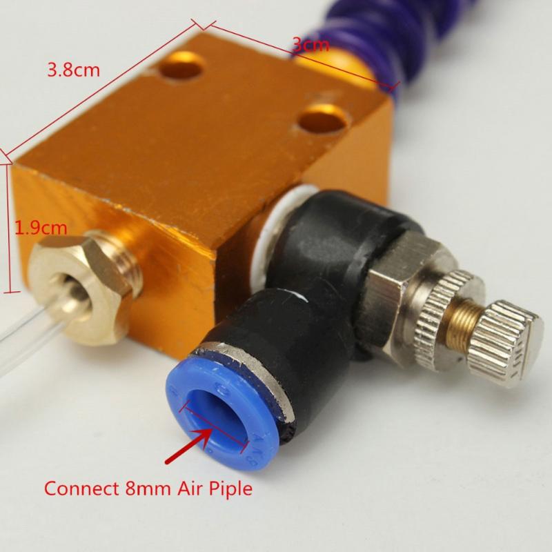 CNC Lathe Lubrication Drill Grind Nozzle 8mm Air Pipe Spray System Heavy Duty Engraving Machine Metal Milling Mist Coolant DIY
