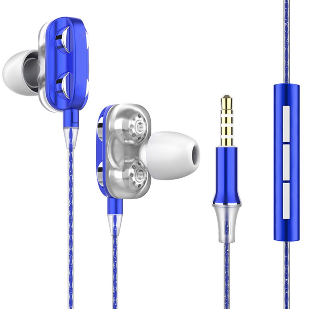 Sports USB-C Earbuds Wired with Microphone, Sweatproof Wrap Around Earphones With Over Ear Hook, in Ear Running Headphones: Blue