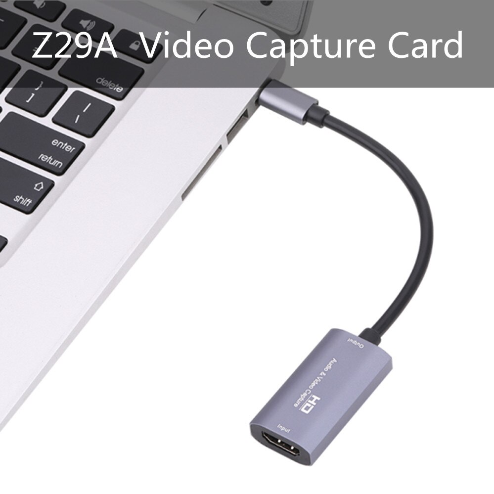 Pzzpss Hd 1080P Z29A Hdmi-ingang USB-C Uitgang Audio Video Capture Card Fot Telefoon/Computer Game Live plug En Play Vangt