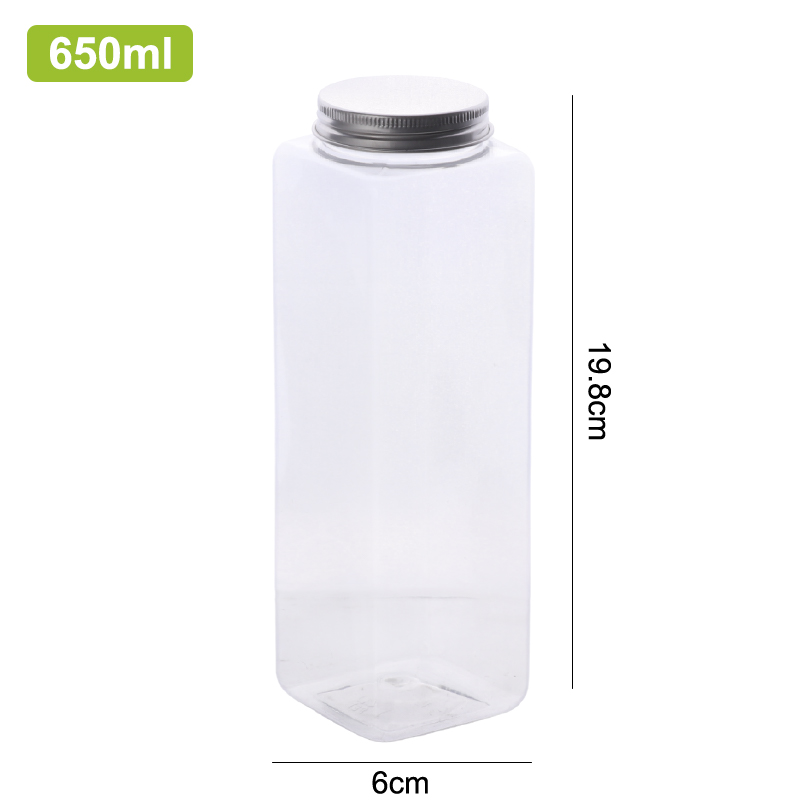 1pcs Plastic Milk Tea Drink Bottle Take Out Coffee Milk Tea Bar Supplies Mason Jars Drink Storage Containers For Food Party: Orange