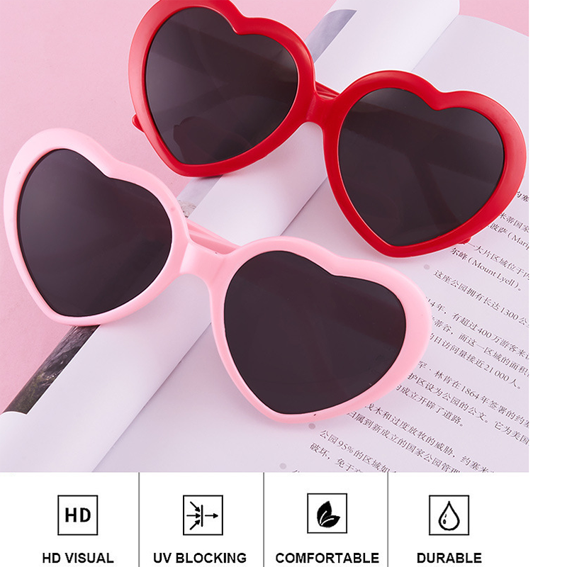 Love Heart Shaped Effects Glasses Watch The Lights Change to Heart Shape At Night Diffraction Glasses Women Sunglasses Eyewear
