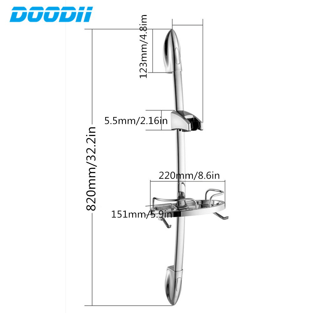 Shower Sliding Bar Shower head Slide Bars extension Bathroom Rail slider holder Adjustable sliding bar Adjust height Doodii