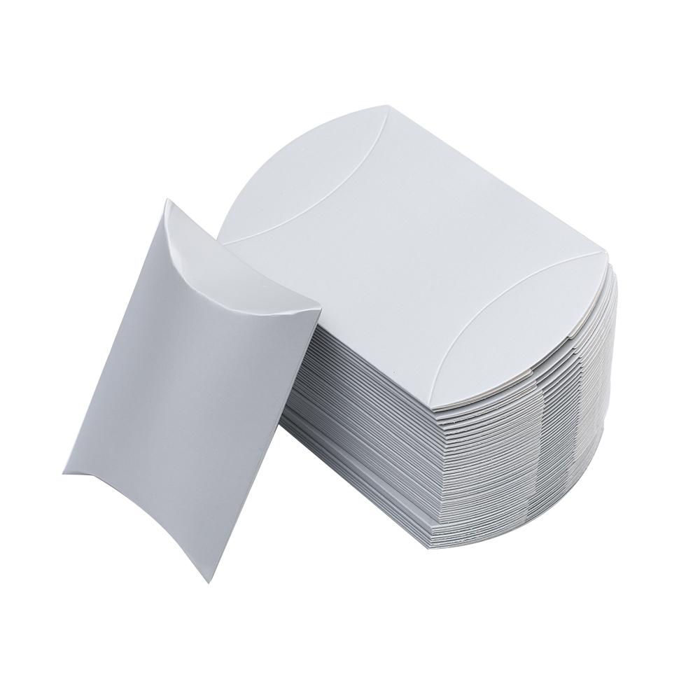 10pcs/set Colorful Paper Pillow Candy Box Pouch Kraft Wedding Favors Candy Boxes Home Party Birthday Supply