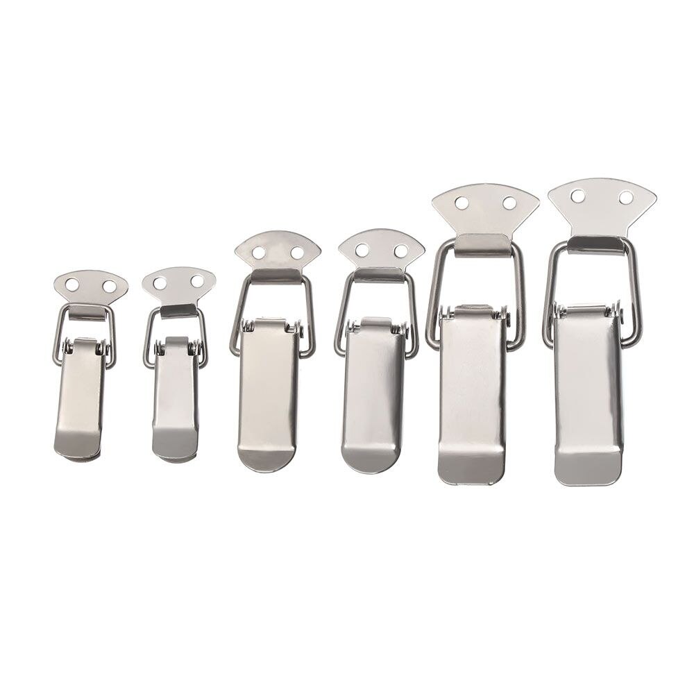 Stainless Steel Spring Loaded Latch Catch Toggle Hasp Hasp Cabinet Boxes For Sliding Door Simple Window Box Buckle Hardware
