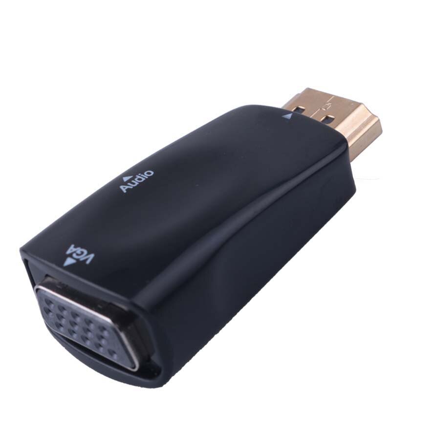 Adattatore Da VGA A HDMI Con Audio - Convertitore Per PC, Laptop A TV/Proiettore, Fino A 1080p 60Hz, Nero