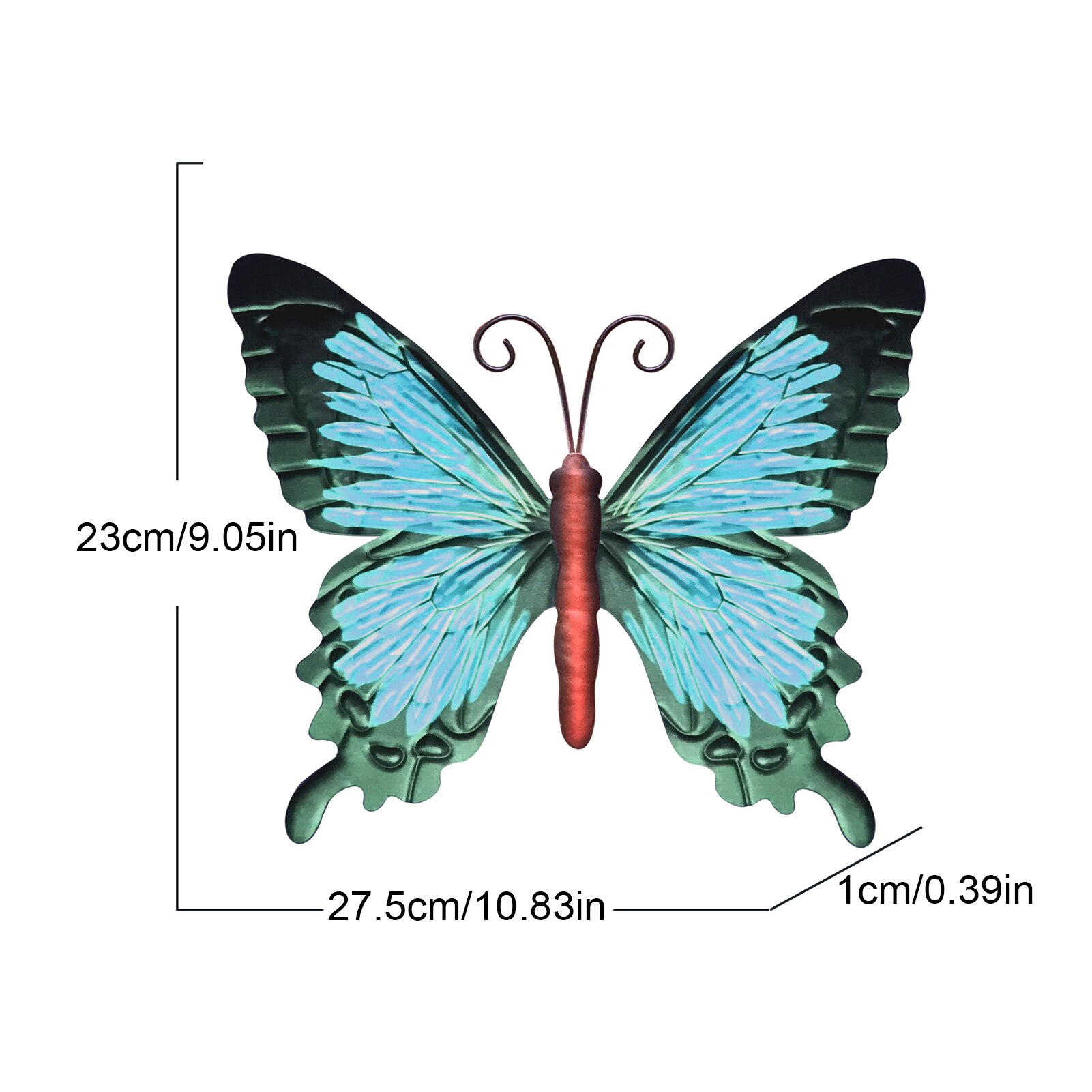 3PCS 3D Butterfly Decor Butterfly Wall Art Ornaments Wall Stickers Wall Art Metal Unique Home Living Room Decoration