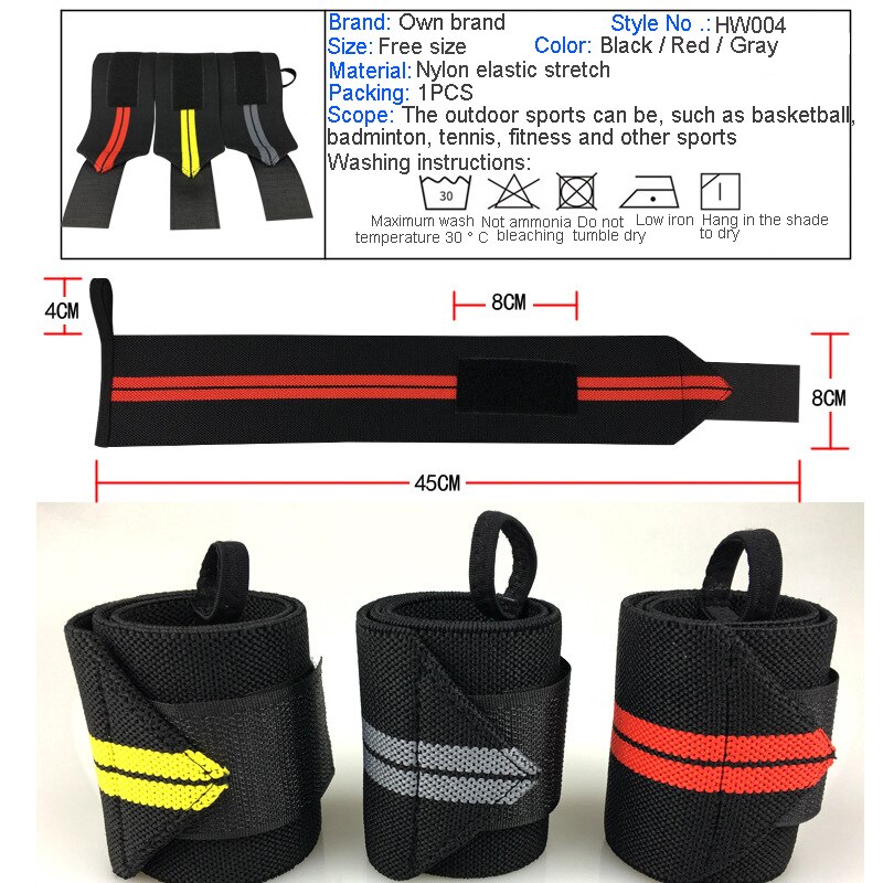 1 st tyngdlyftning handledsinpackningar tumme stödremmar gym slingrande handledsarmband fitness utomhus sport armband handband