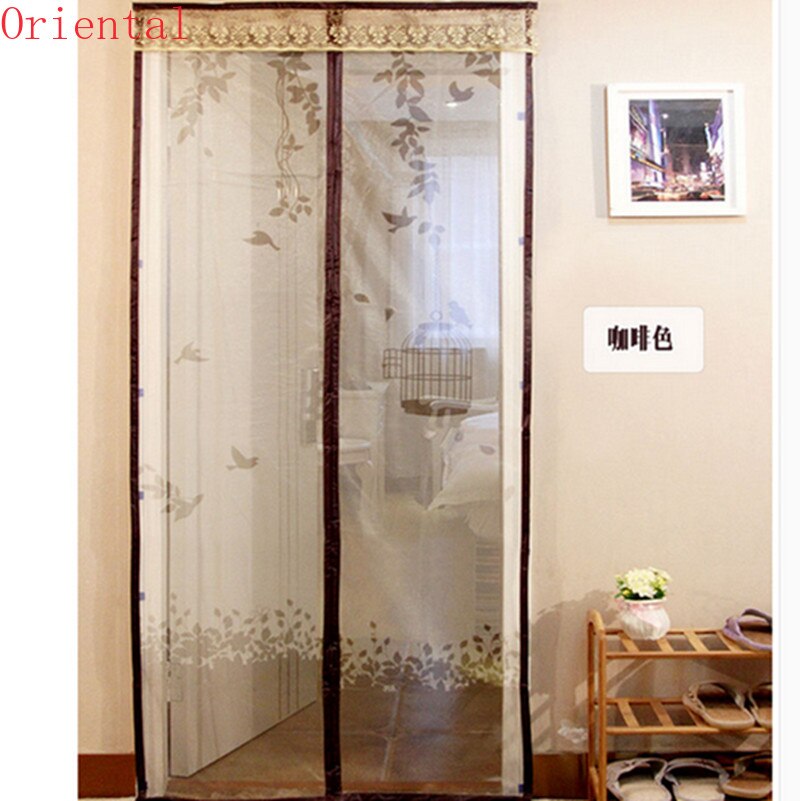 Summer coffee Bug Mesh Screen Door Curtains Magnetic Home Net Screen Anti Mosquito Bug Fly Home Gate Door Magic 90*210CM