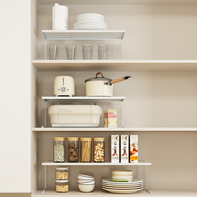 Küchen Regal Regal Schrank Schrank Organizer unter Spüle verstellbare Gewürz abgestufte Trennwand Arbeits platte Platz sparer