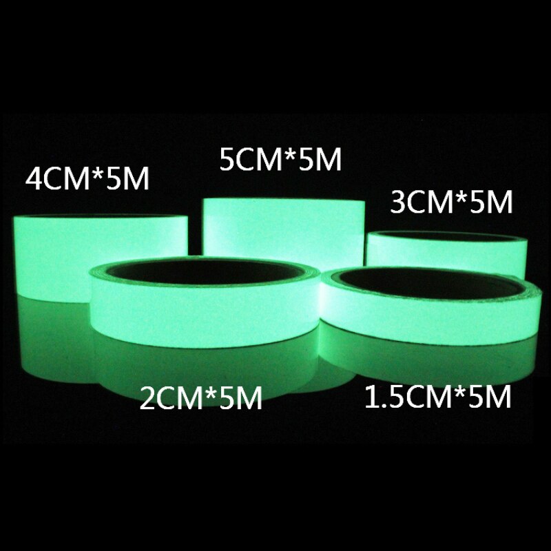 Glow In Dark Luminous Tape Night Vision Wall Sticker Self Adhesive Fluorescent Warning Tape Emergency Sticker