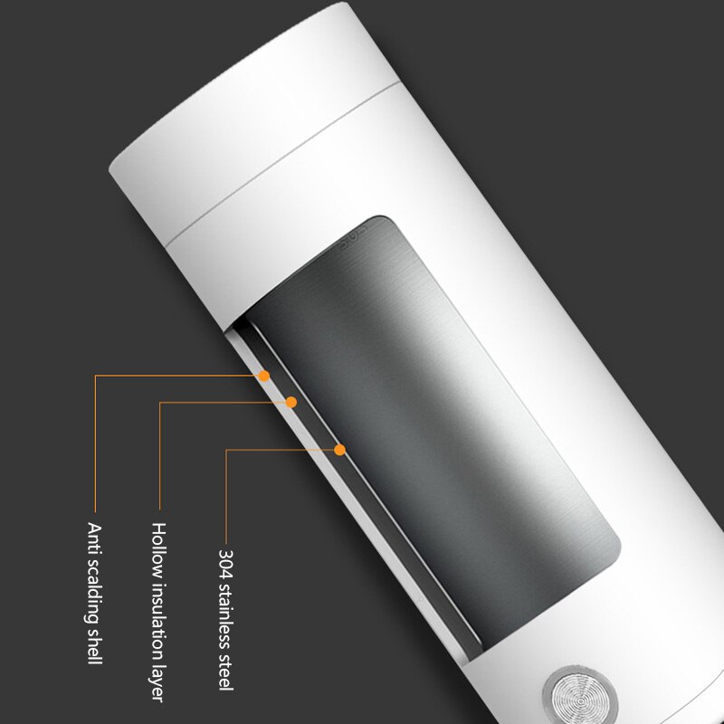 Hervidor de agua eléctrico portátil para cocina, tetera térmica de 400ml, para té y café, hervidor inteligente para mantener el calor