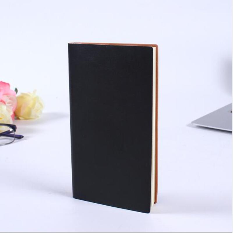 Business PU Leather Notebook A6 Student Diary Book Colors Office School Stationery Supplies: black