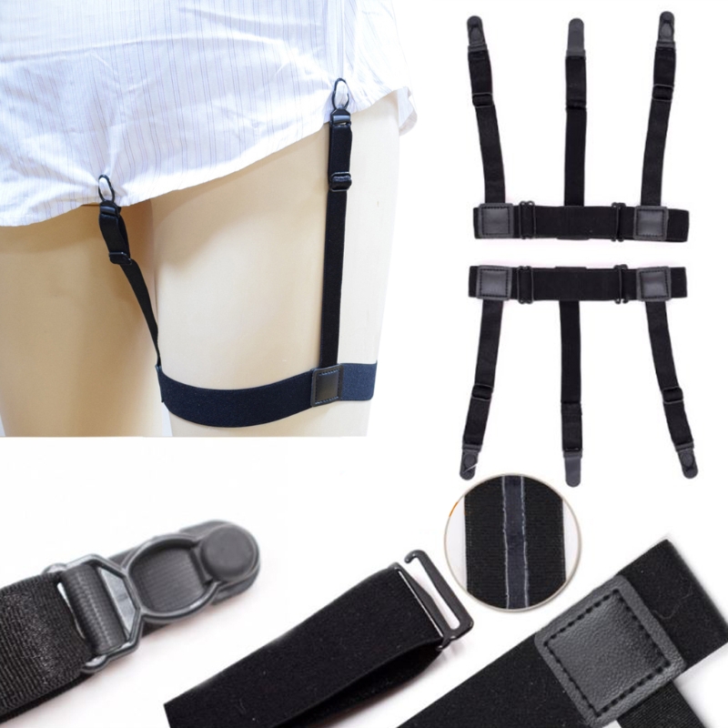 Mens Shirt Stays Garters Suspenders Braces For Shirts Gentleman Leg Elastic Men Shirt Suspenders Garter Holder Business