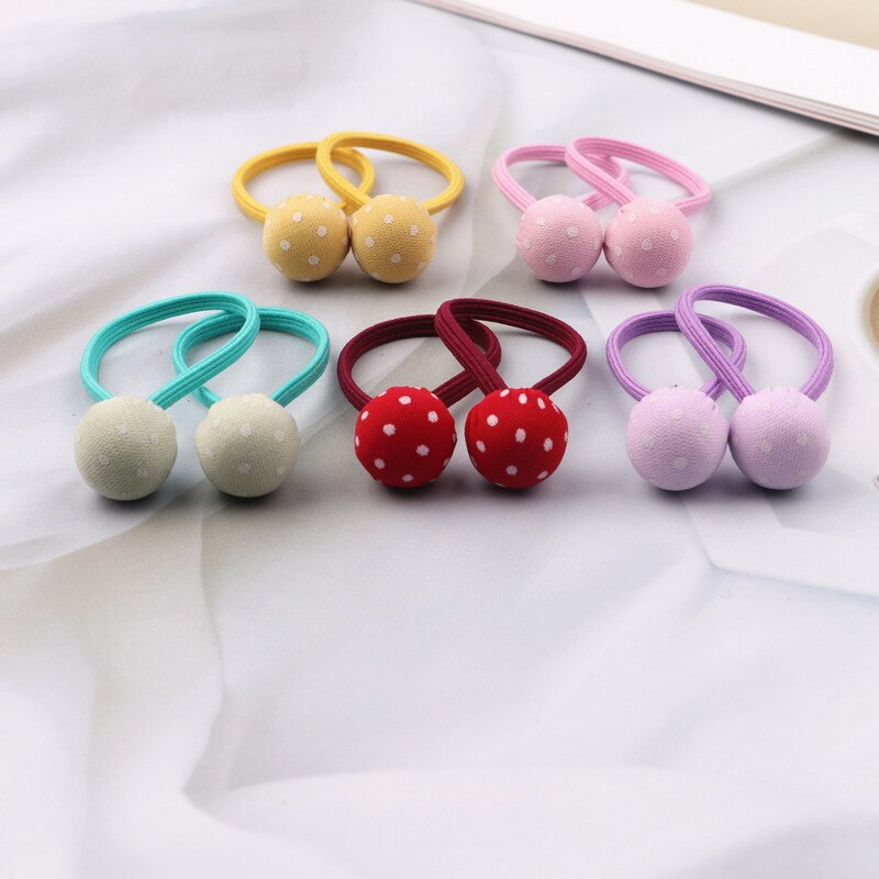 10 unids/set invierno pequeñas gomas para el pelo con pompón para bebe bolas gomillas pelo niña elasticas coles para cabello niña por lote elasticos para el pelo coleteros niña pom pom rabas pelo colets para cabello