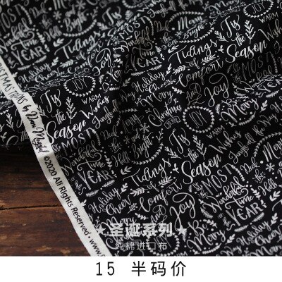européen américain noël importations tissu 100% coton tissu Patchwork couture bricolage couture vêtement robe matériel