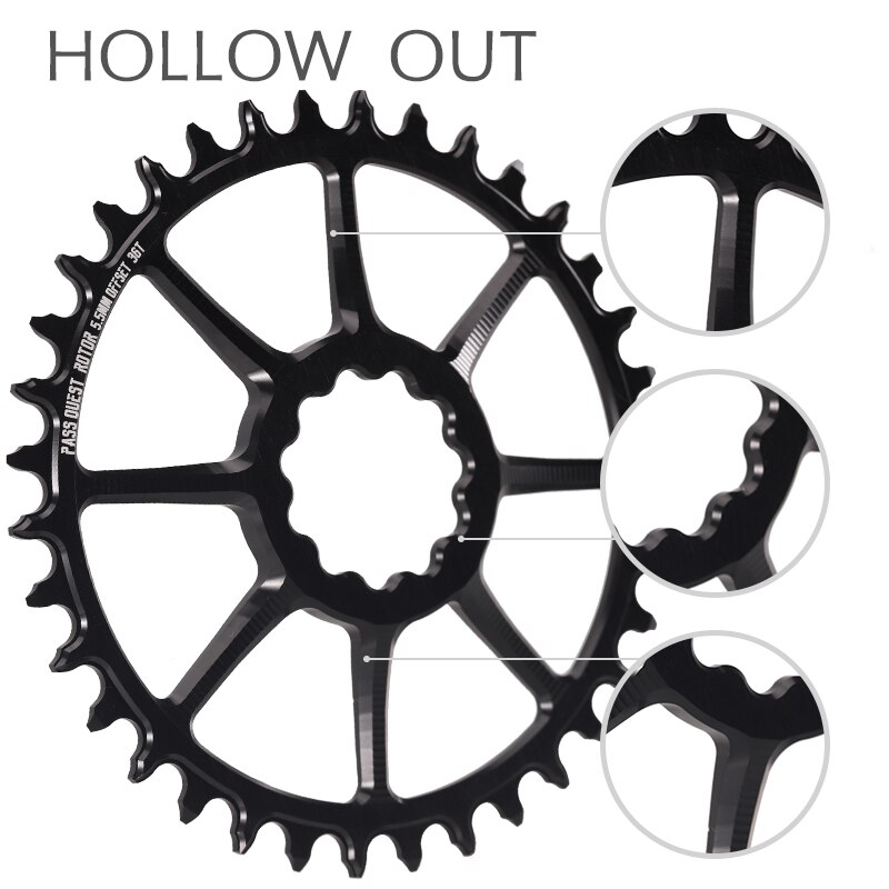 Pass Quest 5.5Mm Offset Kettingblad Crank Rotor Speciale Kettingblad Positieve En Negatieve Tanden Kan Niet Chain Eagle