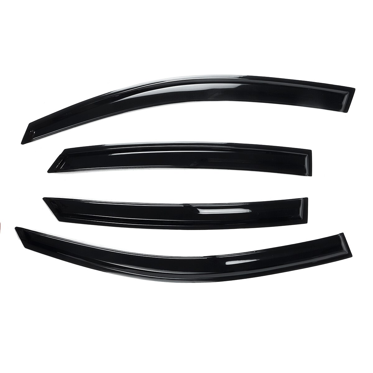 Black 4x Tinted Car Window Visor Guard Vent Awnings Shelters Cover Shell Rain Guard Door Visor For Honda For Civic 2001