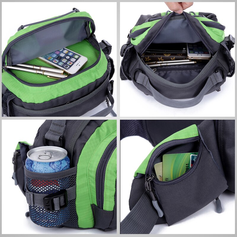 Udendørs sport vandtæt camping vandretasker taljetaske pose nylon letvægts rejse afslappet skuldertaske bærbar håndtaske