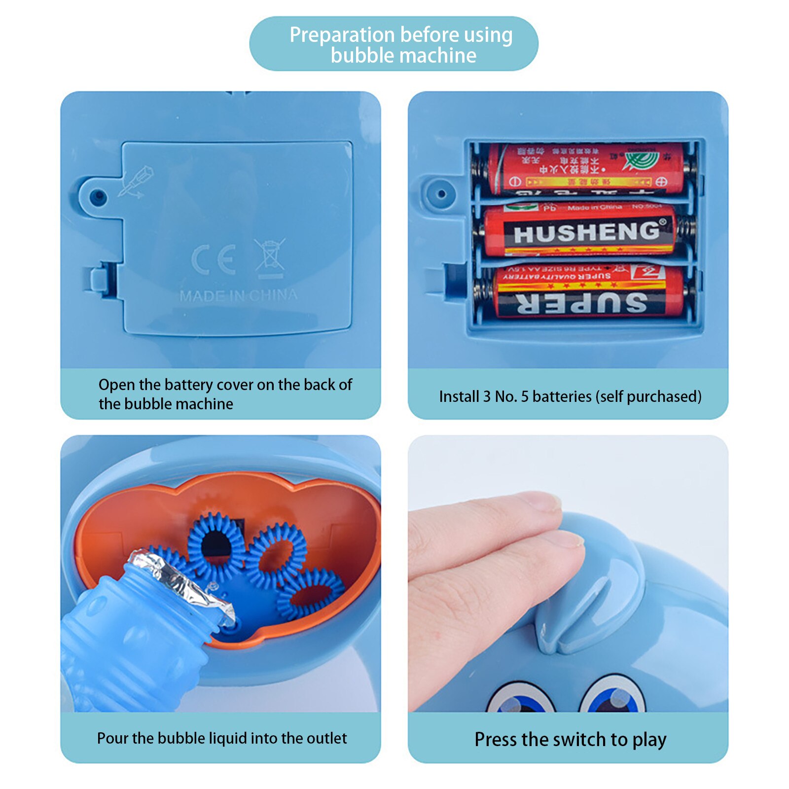 Bubble Machine Automatische Draagbare Bubble Maker Speelgoed Met Bubble Oplossing (50Ml) Pour Enfants Kids Kawaii Garçon Fille