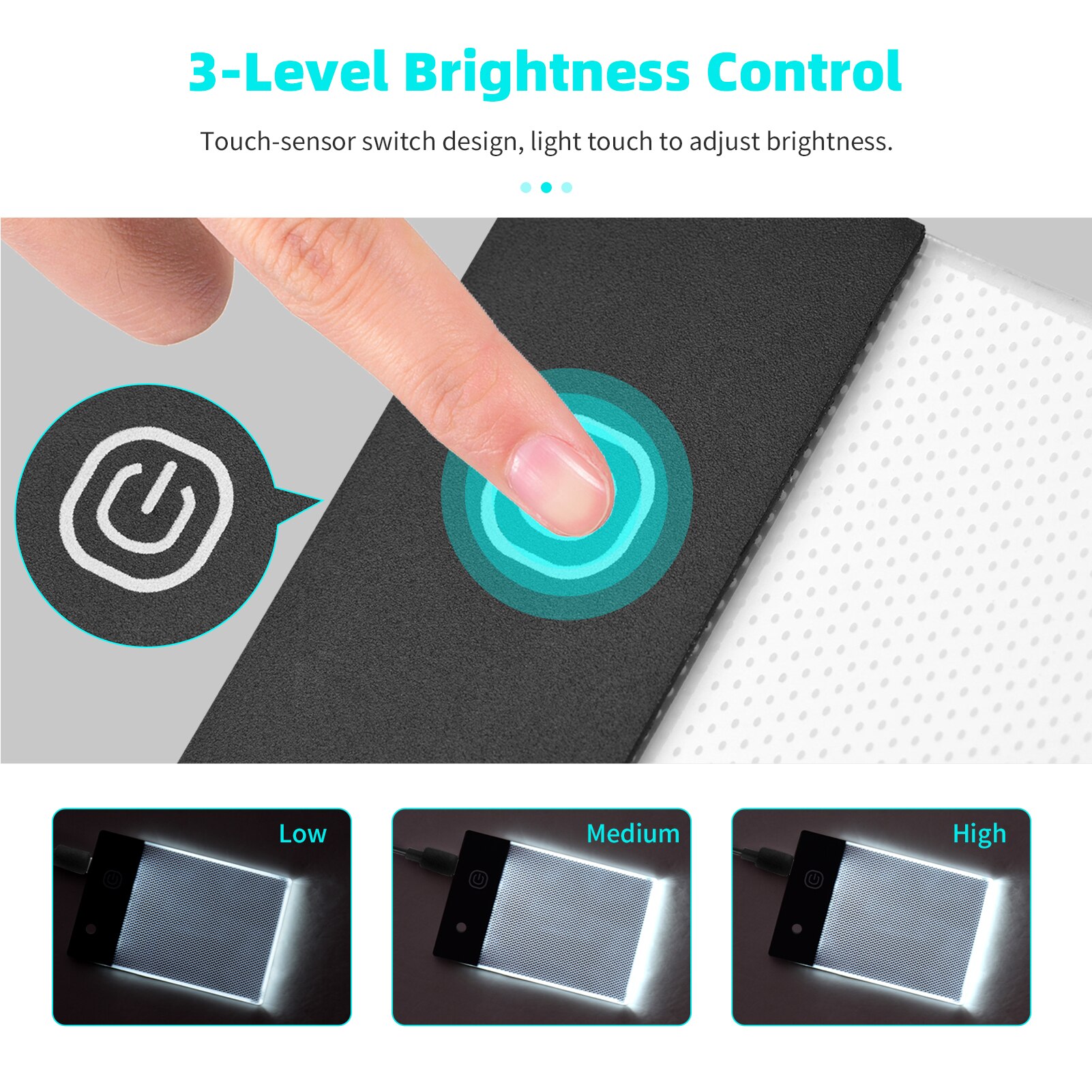 Flip Book Kit with Mini LED Light Pad Hole 3 Level Brightness Control Light Box 300 Sheets Animation Paper Flipbook