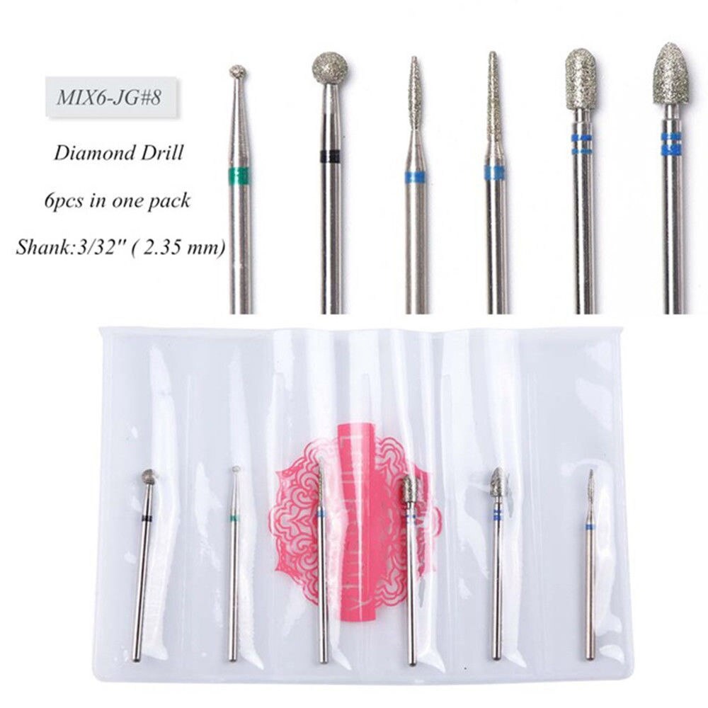 Ceramic Diamond Nail Cone Tip Ceramic Drill Bits Electric Cuticle Clean Rotary For Manicure Pedicure Grinding Head Sander Tool: H