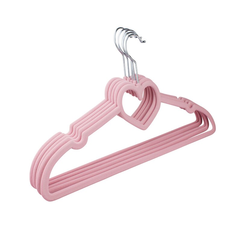 42CM 10/20PCS Cute Hangers Velvet Hangers Heart Clothing Rack Clothes Drying Rack Coat Hanger Hangers for Clothes
