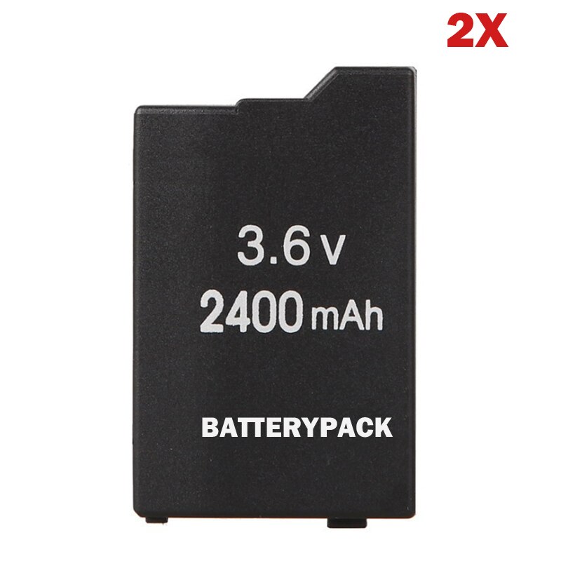2pcs 3.6V 2400mAh Rechargeable Battery For Sony PSP2000 PSP 2000 PSP 3000 PSP2000 PSP3000 PlayStation Replacement batteries