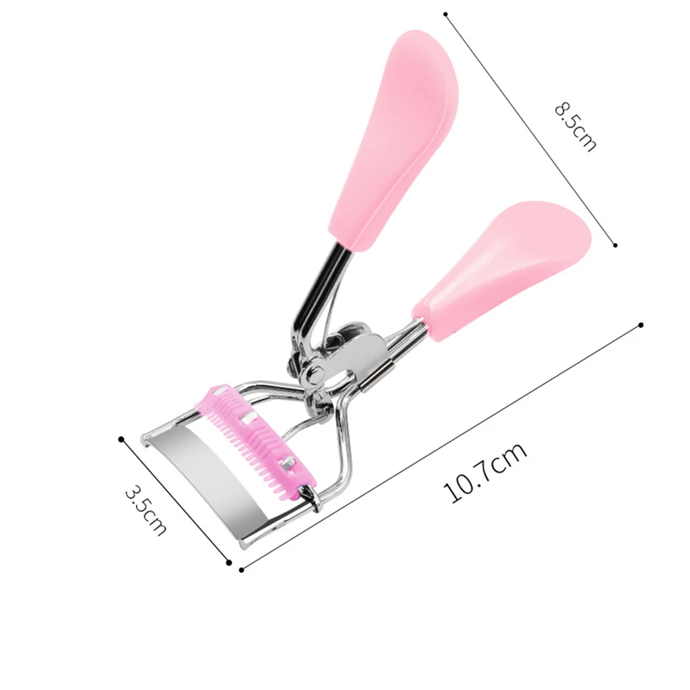 1 stk. til kvinder skønhed makeup værktøj kosmetik dame øjenvipper krøller med kam klips øjenvipper værktøj øjenvippe krøller makeup: Lyserød