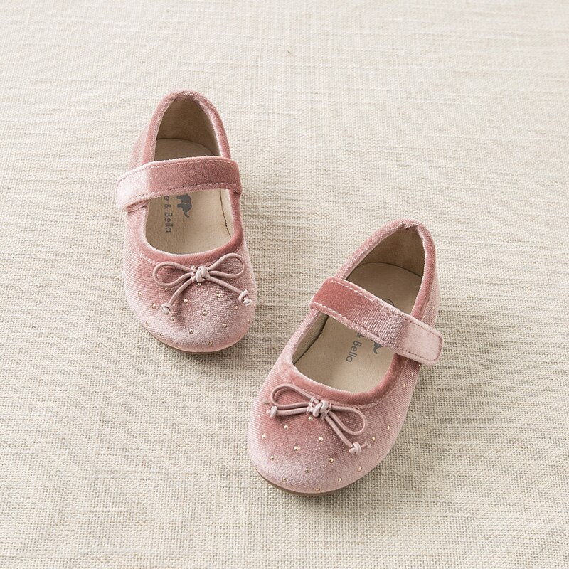 Db11606 dave bella forår efterår baby pige koreanske fløjl sko børn mærke sko
