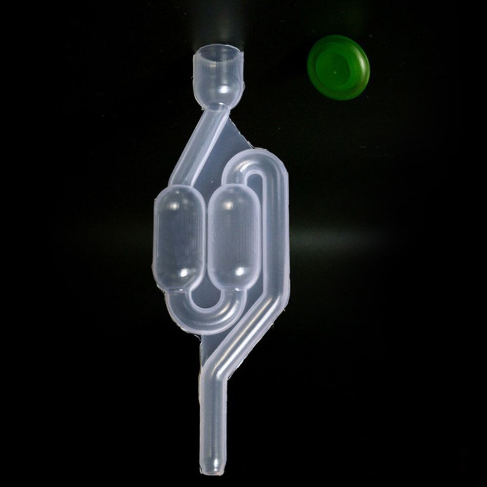 Zelfgemaakte Wijn Vent Air Lock Uitlaat One-Way Home Brew Wijn Gisting Luchtsluis Terugslagklep Water Verzegelde Kleppen Plastic air Lock