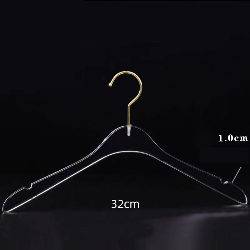Cintre en Acrylique Transparent pour Vêtements, Accessoire pour Penderie, Pantalon, Manteau, vaccage T1, Crochet localité, pour Adulte et Enfant, 5/10 Pièces: XL / jaune clair