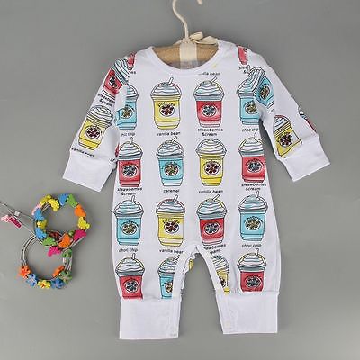 Ice Cream Printed Cute Baby Rompers Cotton Body Ropa Long Sleeve Infant Boys Girls Spring Summer Jumpsuit Baby Clothes