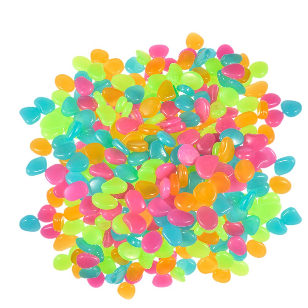 Piedras que brillan en la oscuridad para decoración de jardín, guijarros decorativos brillantes para exteriores, piedras luminosas para acuario, 20 Uds.