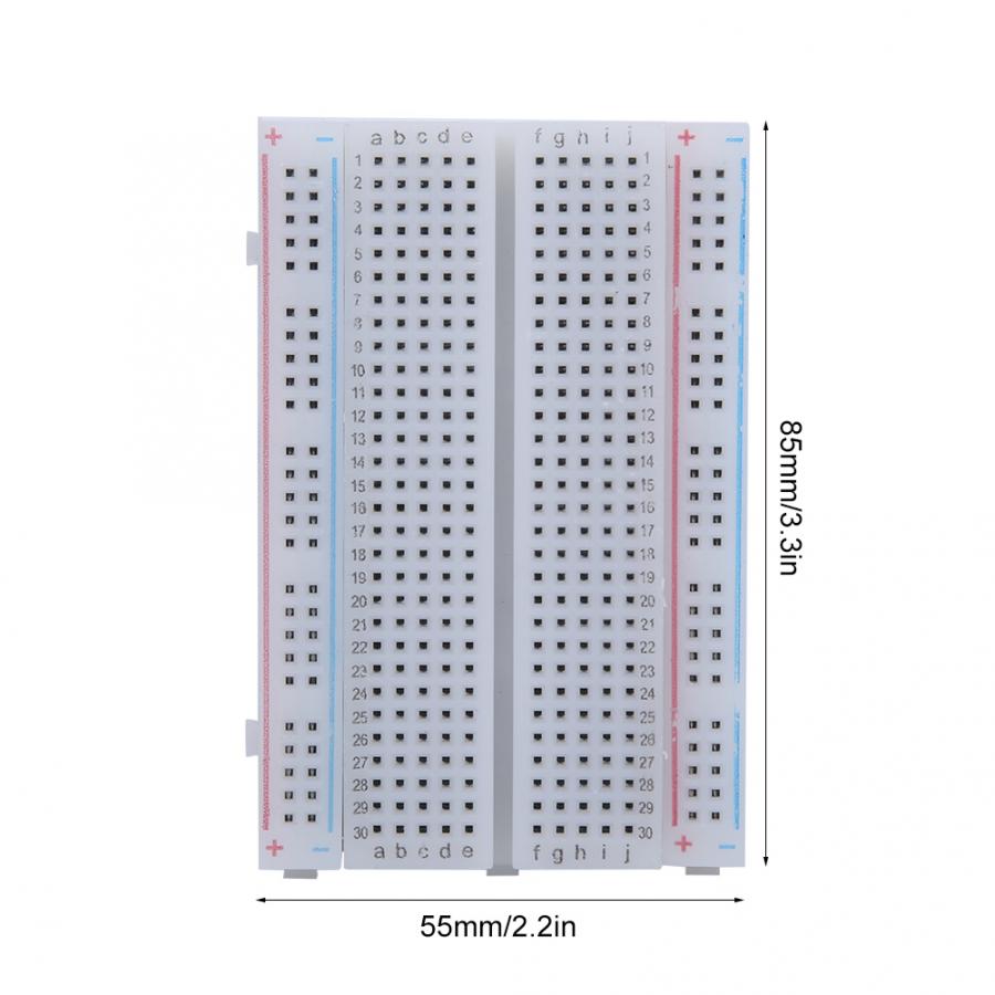 400 holes Circuit Testing Board Solderless 400 Tie-Points Breadboard Circuit Testing Board Reusable