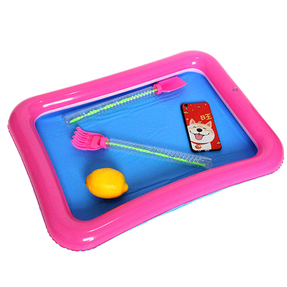 Multi-function Inflatable Sand Tray Inflatable Sandbox For Children Kids Indoor Playing Sand Clay Color Mud Toys Accessories