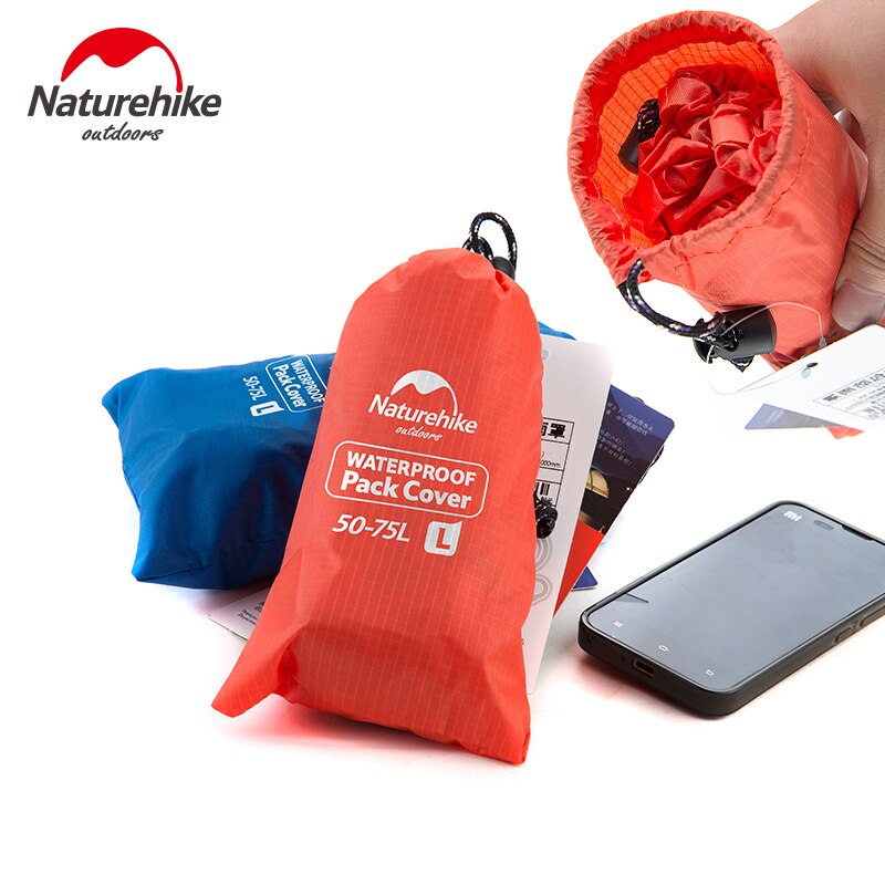 Naturehike Backpack Rain Cover Outdoor Waterproof Mud Dust Bag Cover Climbing Hiking Travel bag Covering 30L-75L