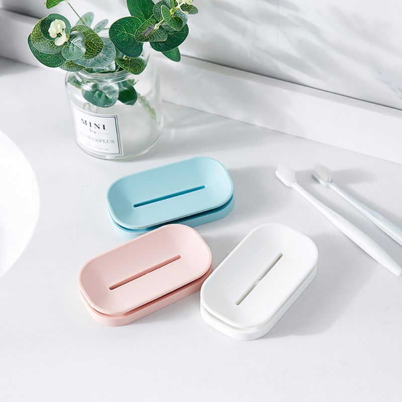 3 Stuks Zeepbakje Met Drainage Verwijderbare Container Voor Eenvoudige Reiniging Zeep Gerechten Houden Zeep Droog Voor Keuken Badkamer Douche kamer S