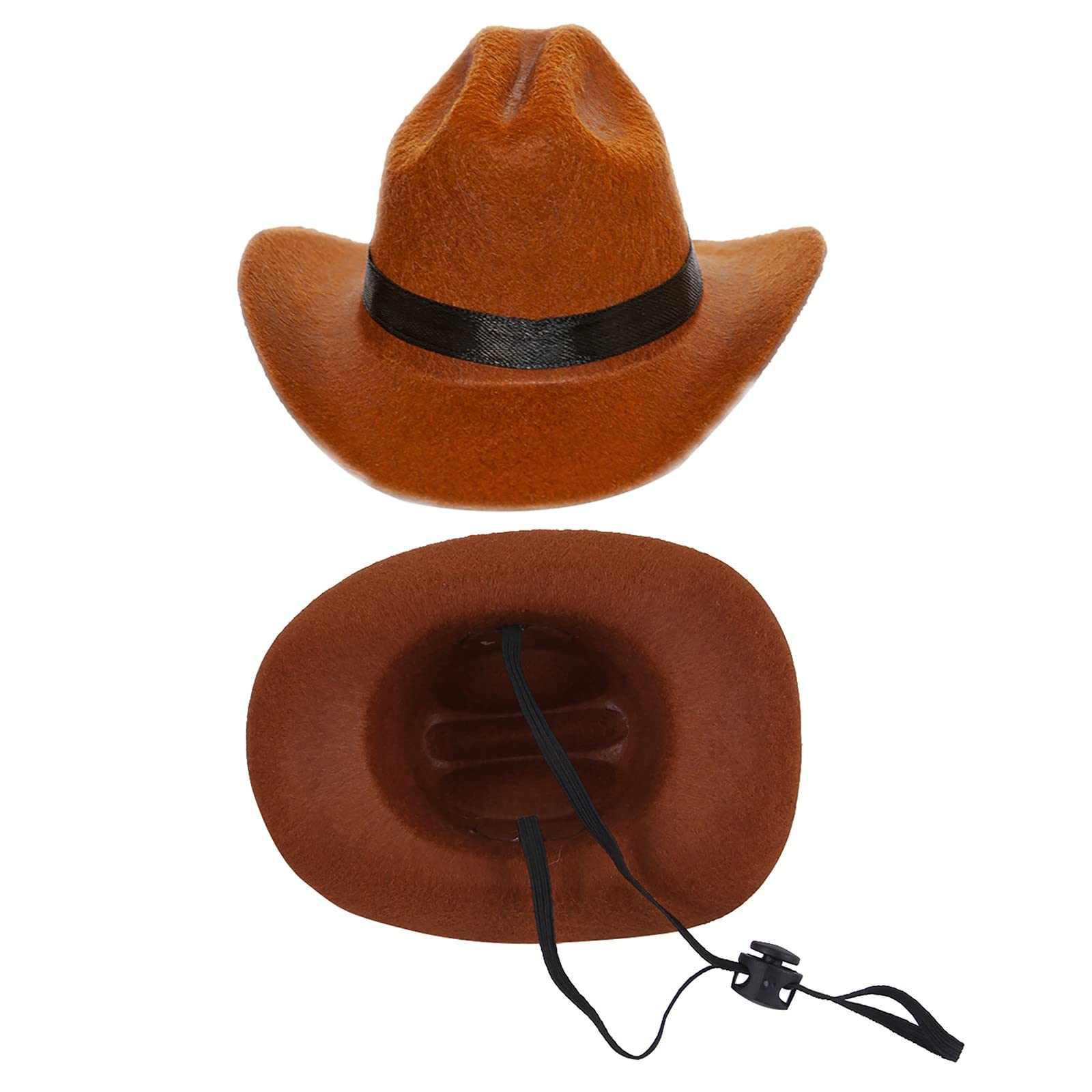 Sombrero de vaquero occidental con banda para la barbilla para mascota, sombrero divertido ajustable para perros y gatos, accesorios para mascotas: M