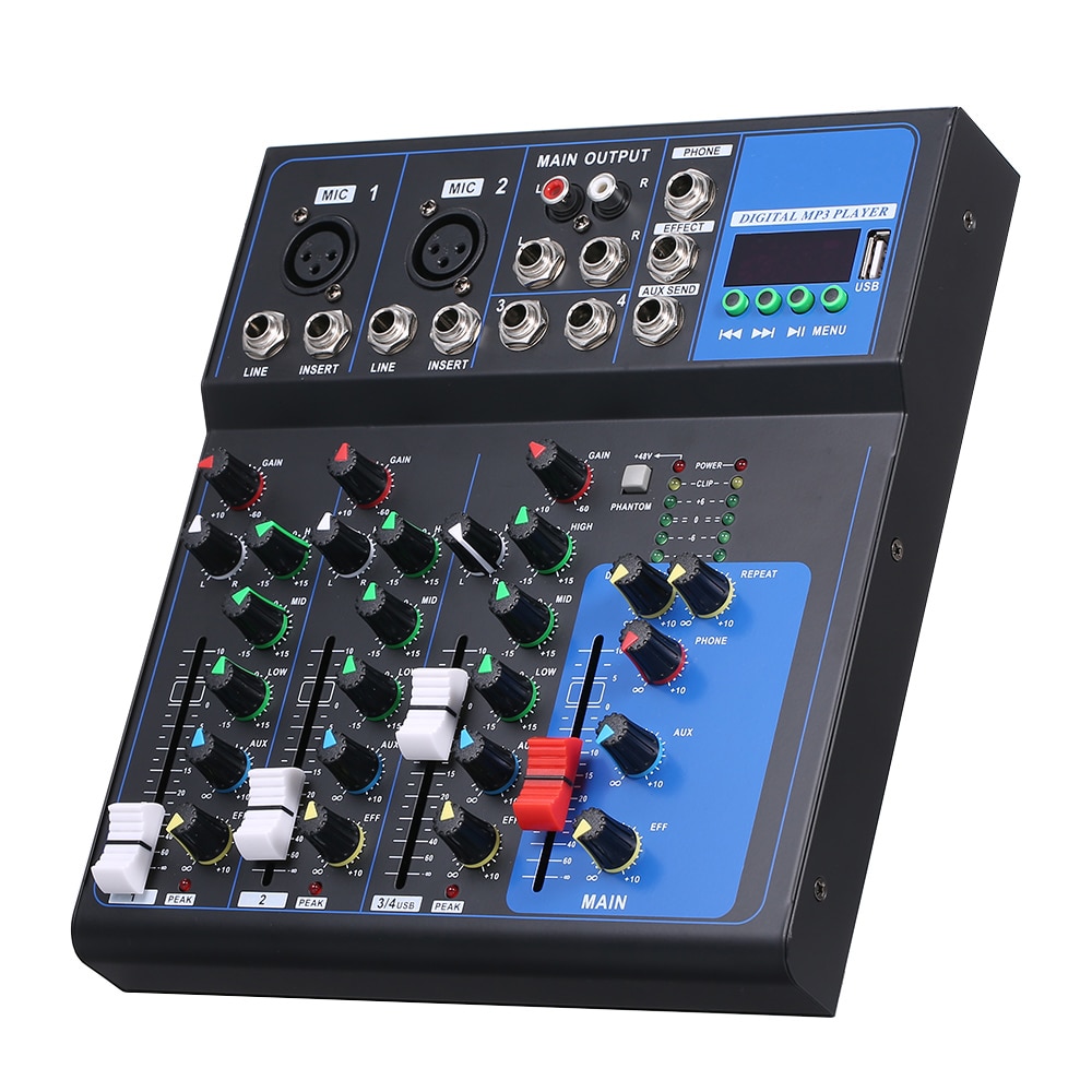 High Tone Multi-Function Recording Mixing Console 4-Channel Meeting Hosting Singing Mixing Console