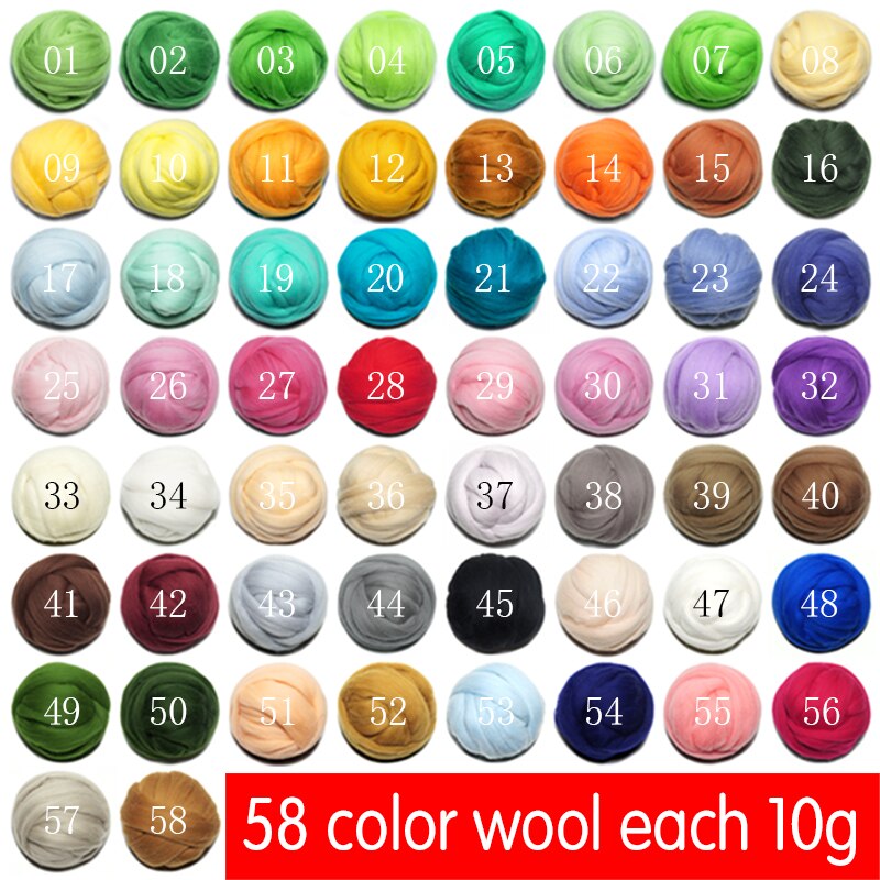 1set 58 kleuren wolvilt een top van 580G