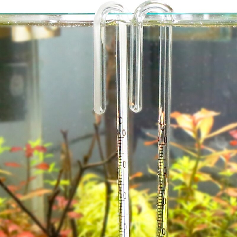 Aquarium Glas Thermometer Met Haak Vis Tank Reptiel Doos Accessoires Levert Dierbenodigdheden